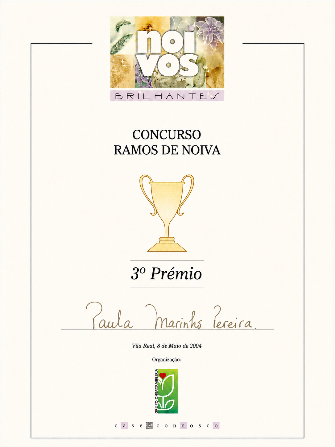 Terceiro premio concurso ramos de noiva